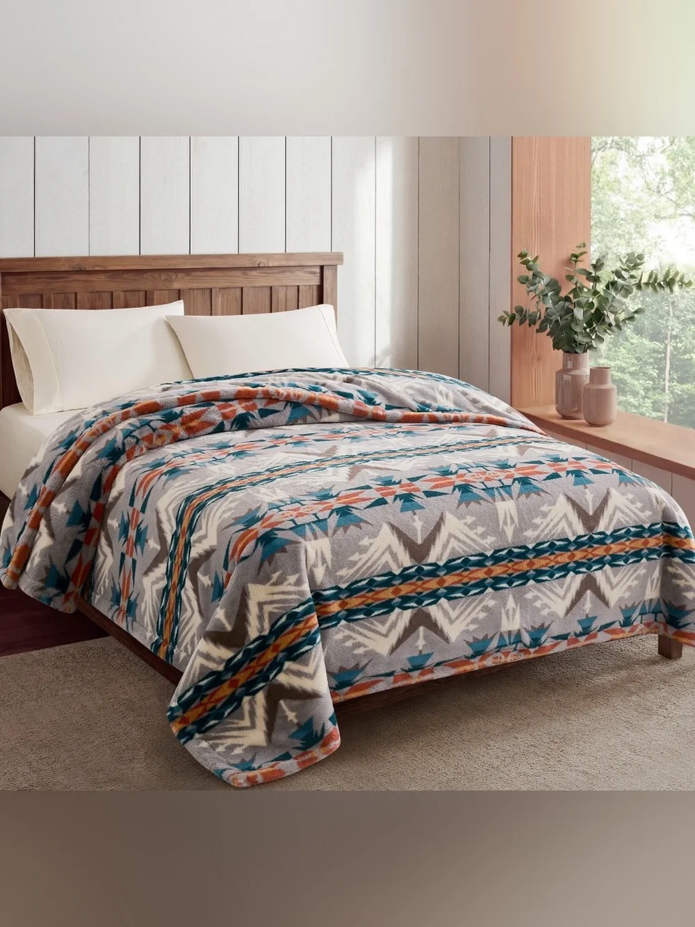 NEW Pendleton Faux Fur Soft Luxe Blanket Queen Echo Peaks 98x92